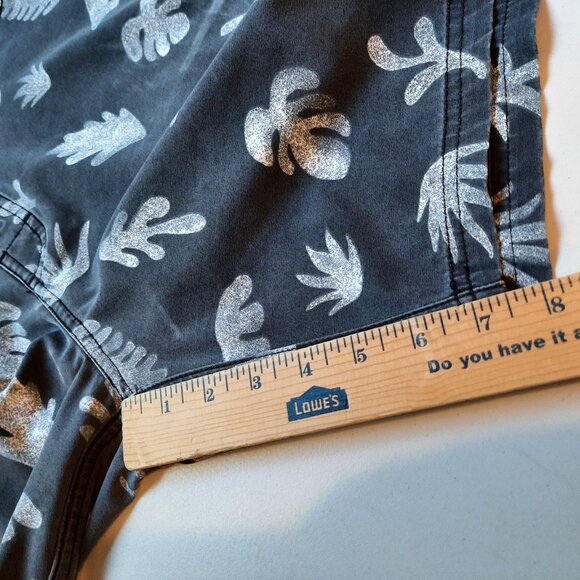 Katin Board Shorts Mens 34 Washed Black Swim Surf Beach Hybrid Trunks‎ Hawaiian - Picture 9 of 10